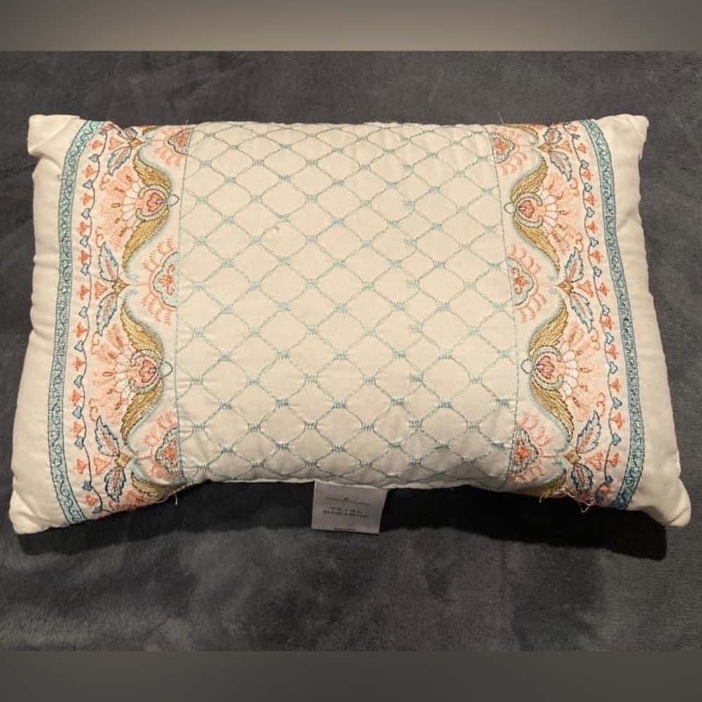Boho Embroidered 12x18 throw pillow by Home Classics
